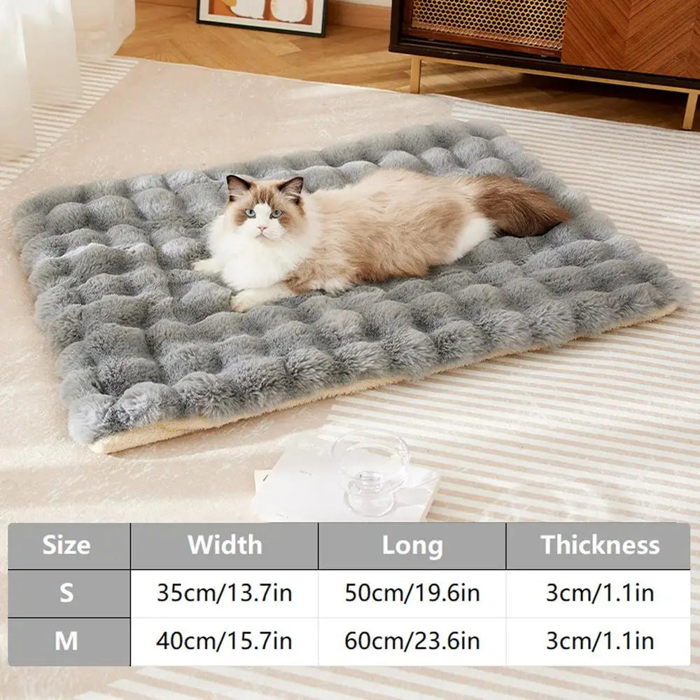 Cat Mat Bed Plush Pet Couch Sleep Pad Winter Beds Pet Cat Floor Pad Soft Sleep Pad for Dog Kitten Soft Sleeping Dog Travel Mat