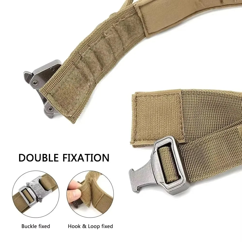 Heavy Duty Tactical Dog Collars with Handle Neck K9 Collar with Patch Outdoor Training and Walking for Medium and Large Dogs