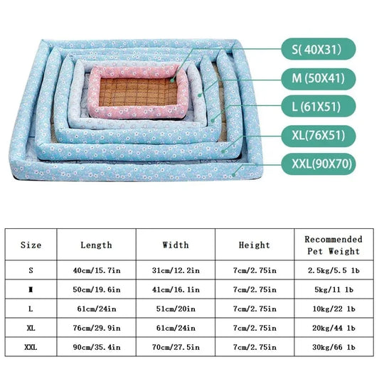 Dog Mat Cooling Sofa Pet Accessories Bed Small Breeds Dogs Blanket Cushions Products Baskets Large Big Cushion Pets Puppy Beds